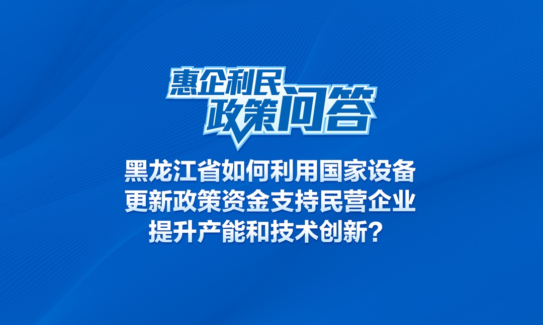 黑龙江省如何利用国家设备更新政策资金支持民营企业提升产能和技术创新？