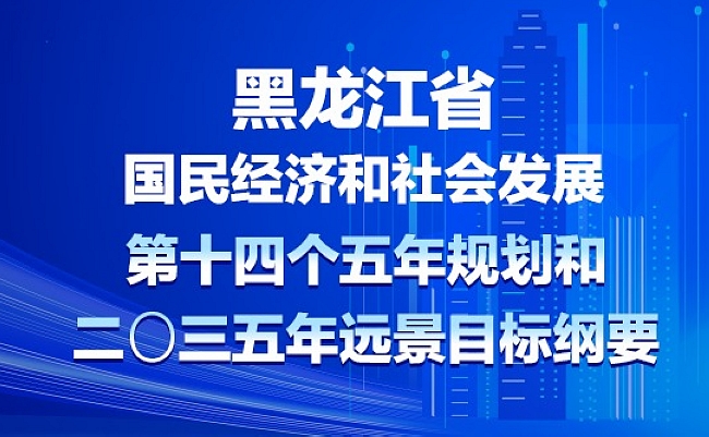 一图读懂｜黑龙江省“十四五”规划和二〇三五年远景目标